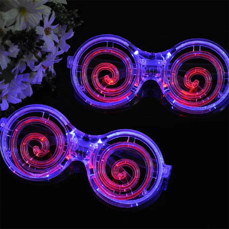 Creative LED Light Glasses Lollipop Blinkande Glasmask För Kids Halloween Julfestival Presentparty Decoration Tillbehör ZA4544