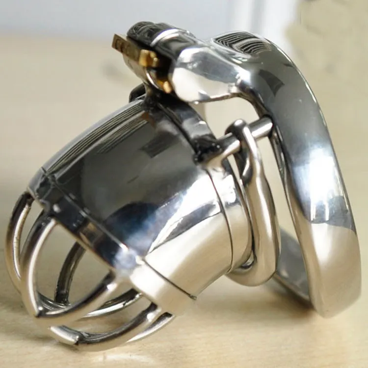 Dispositivo de castidade masculino com Anti-off pico anel de aço inoxidável de pica Penis Gaiola Cinto de castidade BDSM Brinquedos para sexo para homens