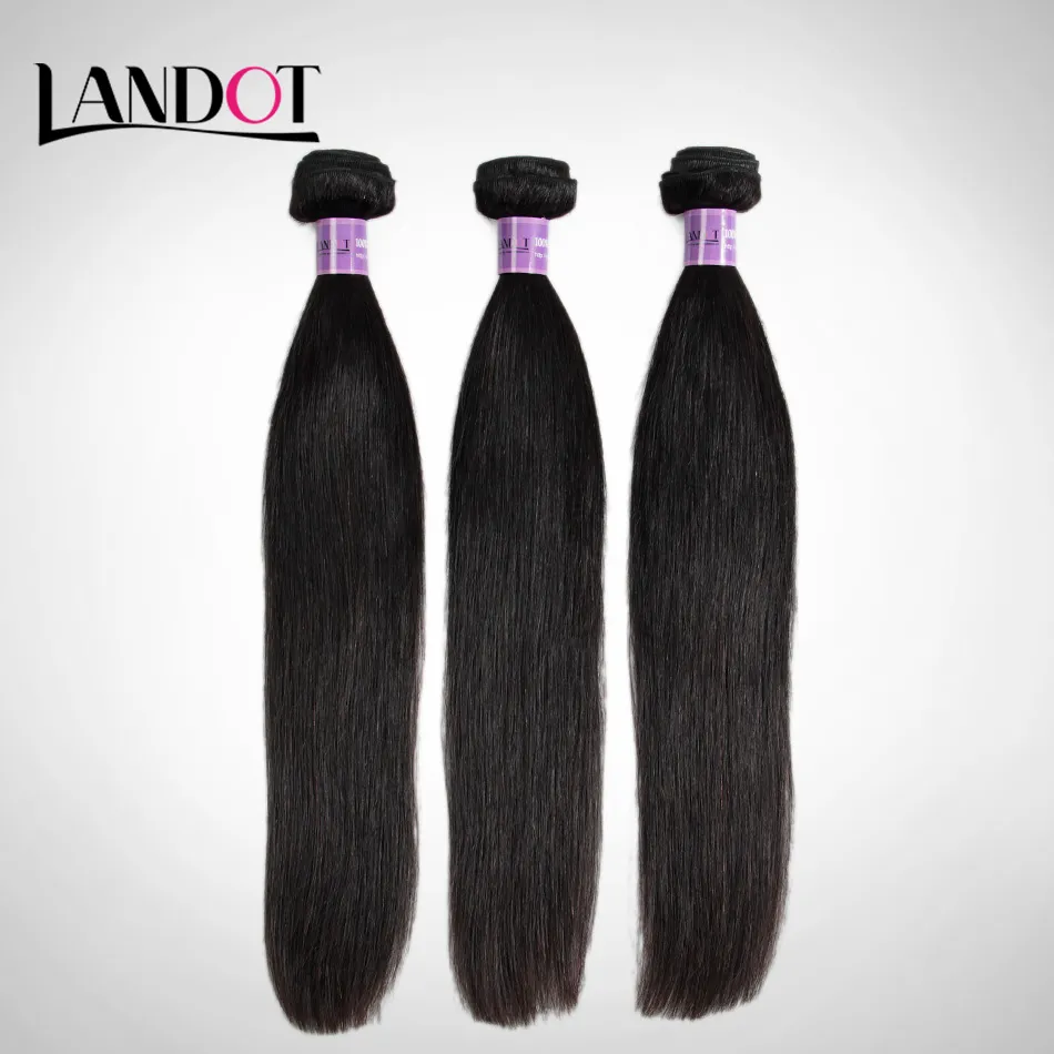 Brazylijski Malezyjski Indian Peruwiański Kambodżański Dziewiczy Włosy Wyplata 7a Grade Brazillian Human Hair Extensions Podwójny Wątek Naturalny Kolor