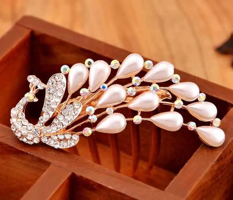 Nouveaux autres accessoires de cheveux de mariage élégant cristal fleur peignes de mariée épingle à cheveux bijoux floraux pour les femmes