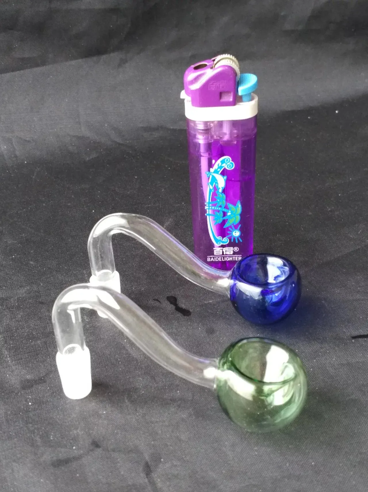 Accessoires pour bangs en verre à casserole concave ﾠ, Pipes à fumer en verre colorées mini multicolores Pipes à main Meilleure cuillère en verre