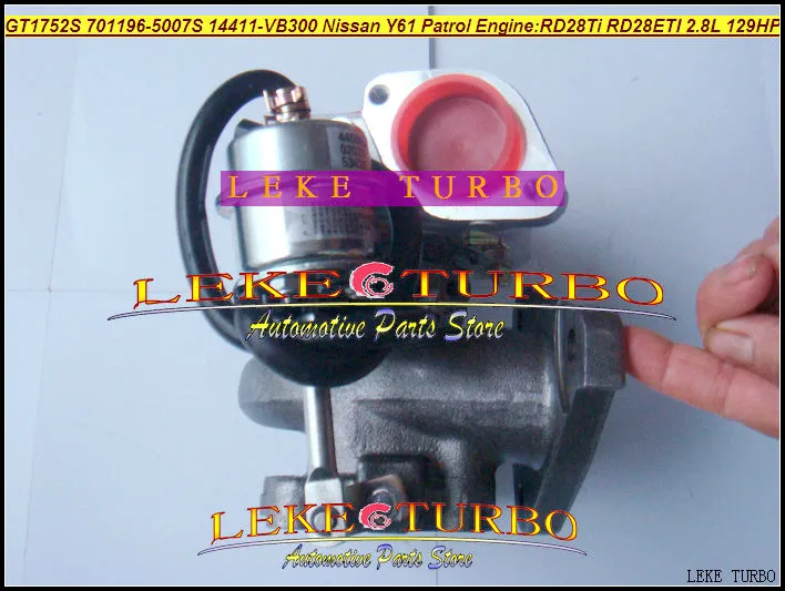 GT1752S 701196-5007S 14411-VB300 NISSAN Y61 PATROL RD28Ti RD28ETI 2.8L RD28T 129HP turbocharger (2)