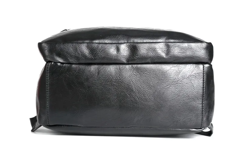 2017 새로운 노트북 가방 남성 PU 캐주얼 배낭 어깨 가방 블랙 여행 메신저 가방 33 * 42 * 12 센치 메터