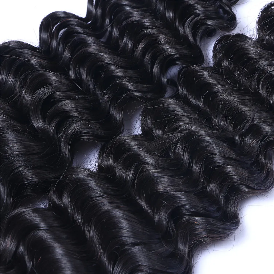 Braziliaanse diepe golfkrul 100 onverwerkte menselijke maagdelijke haarweefsels Remy human hair extensions Menselijk haar weeft kleurbaar 3 bundels2071505