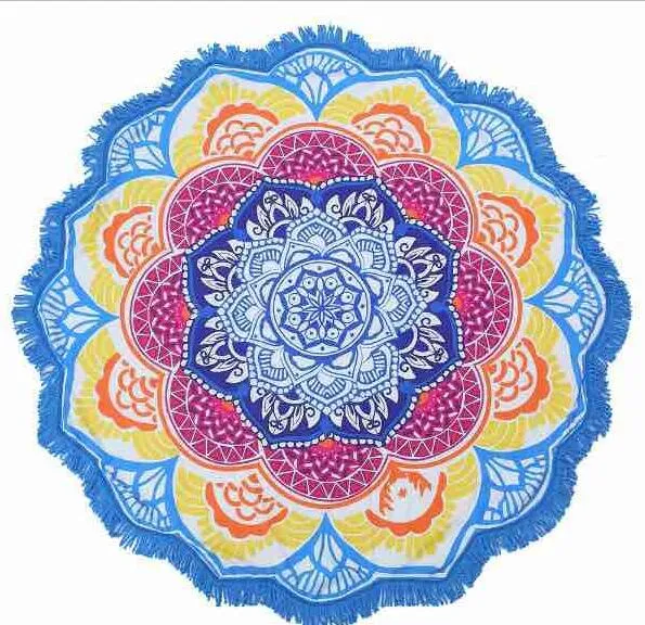 Unisex Verão Fino Rodada Mandala tapeçaria Hippie Pareo boho Tapeçarias Envoltório xale Jogue cobertor Toalha Mat Beach Cover Up Cachecol G395