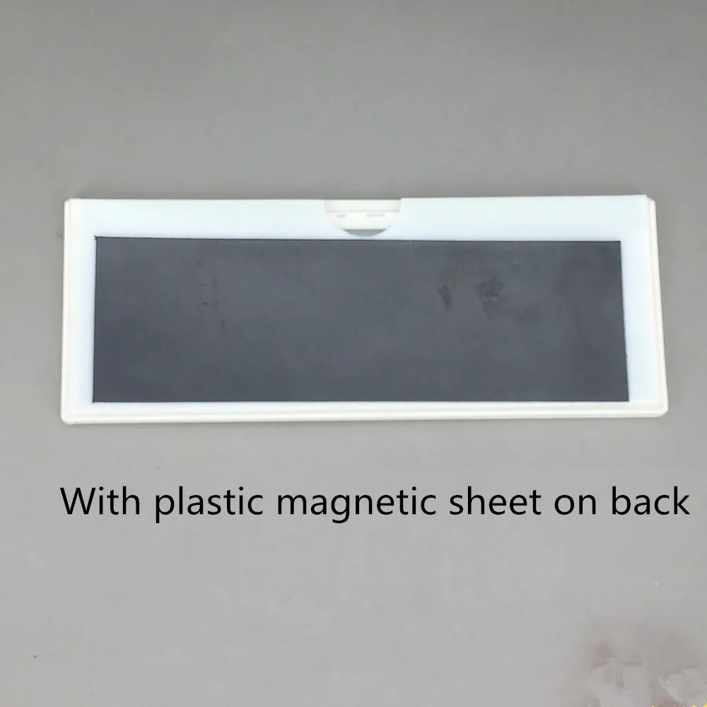 プラスチックポップペーパーサインカード価格ラベルディスプレイ小売店の棚のプロモーションのケースフレームは、磁気で貼り付けられています