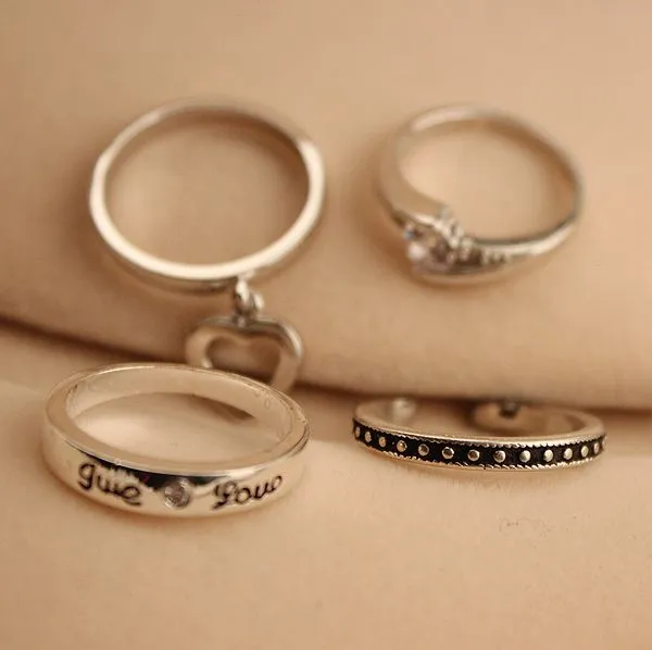 20 stylów Silver Diamond Miłośnicy pierścionka biżuteria ślubna Pierścień Wysokiej jakości 7103825