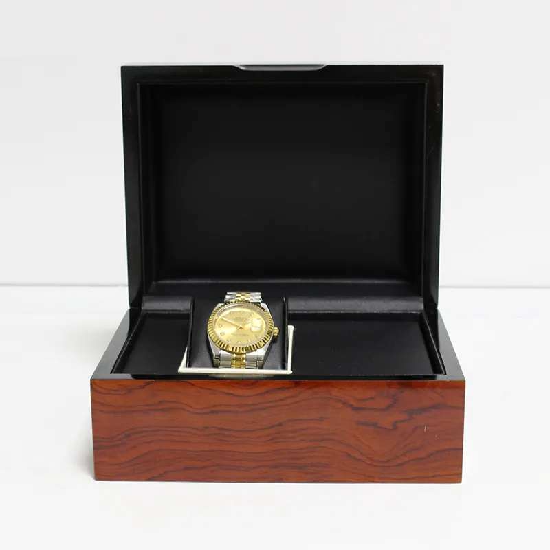 Merk massief houten doos sieraden horloge display organizer opbergkoffer container decoratieve houten schoonheid geschenkdozen
