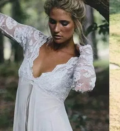 Country Boho Wedding Dresses Long Sleeves 2018 Vestido De