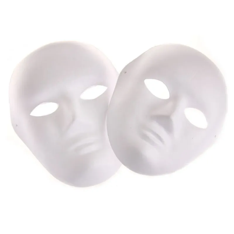 Wholesale- Blank White Masquerade Mask Women Men Dance Cosplay Costume Party DIY Mask High Quality