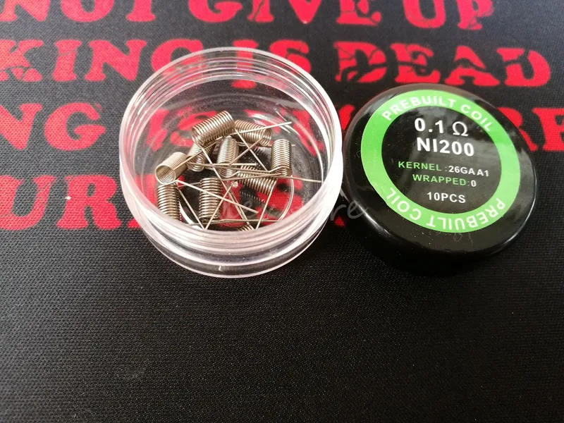 NI200 Wire Resistance Ni 200 Nickel Prebuilt Coils Premade Pre-Built Coil AWG 26G 28G GAUGE NI-200 för Temp Control TC Mod 10st/Box