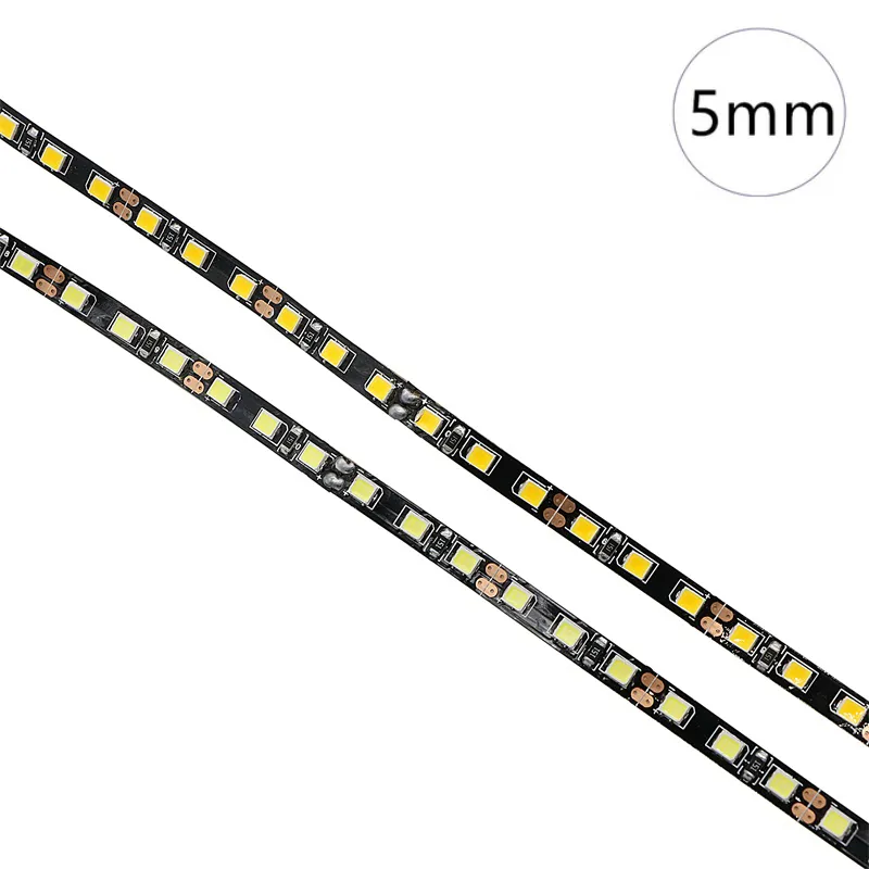 Edison2011 Wąska szerokość PCB LED Strip SMD 2835 Taśma 120led / M 600 LEDS / 5M 50M LOT Brak wodoodpornego statku przez DHL UPS FedEx