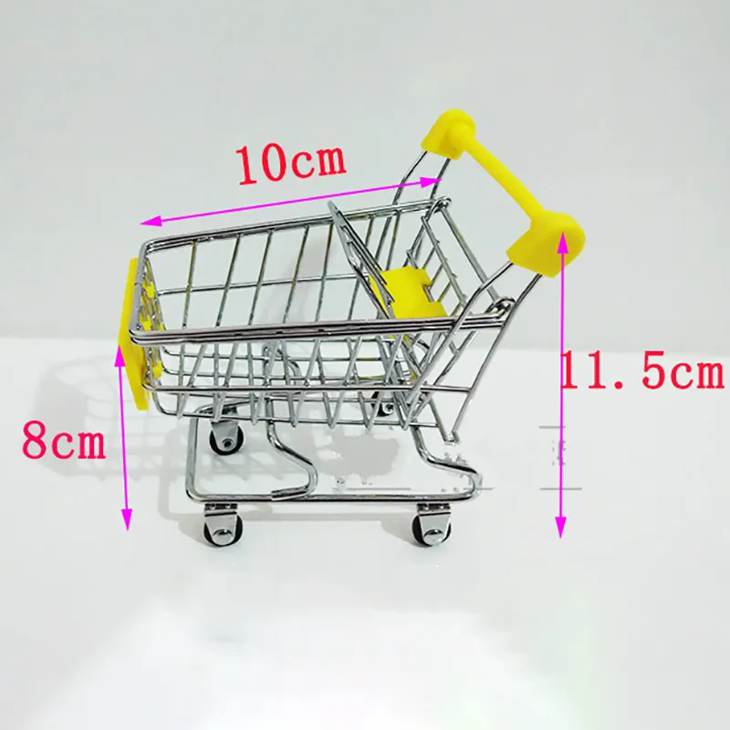 Mini Supermarket Handcart Shopping Utility Cart Mode Storage Basket Desk Toy New Collection Free DHL In Stock WX-C27