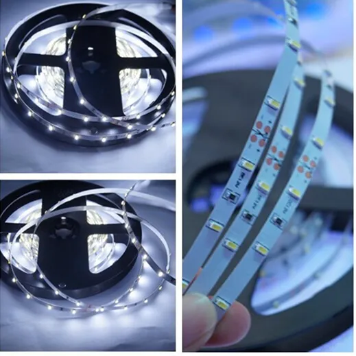 LED-remsa SMD3014 5M NON-WATERPOOF DC12V 24V Vit, RGB, Varm Vit Flexibel Bar Rope Tape 60LED / M Inomhusljus