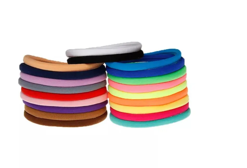 23 färger Ny solid elastisk nylon huvudband Kids Headbands Girls Hairband DIY Headwear Hair Bands Tillbehör