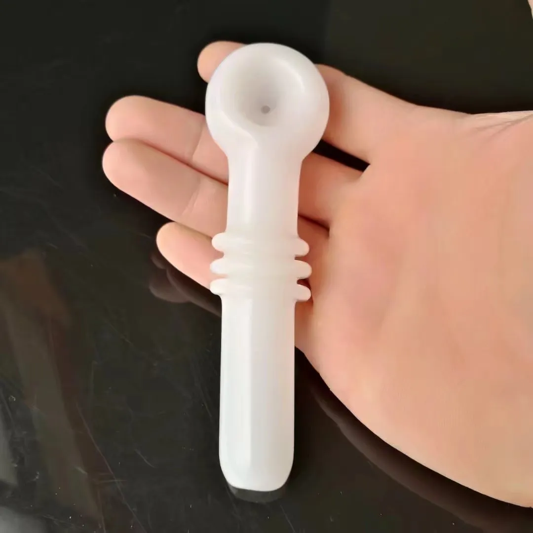 Immagine reale Pipa in vetro con manico mini Pipa fumare gorgogliatore in vetro Spoon Bubbler Bong fumatori ibrido a prova di fuoriuscite