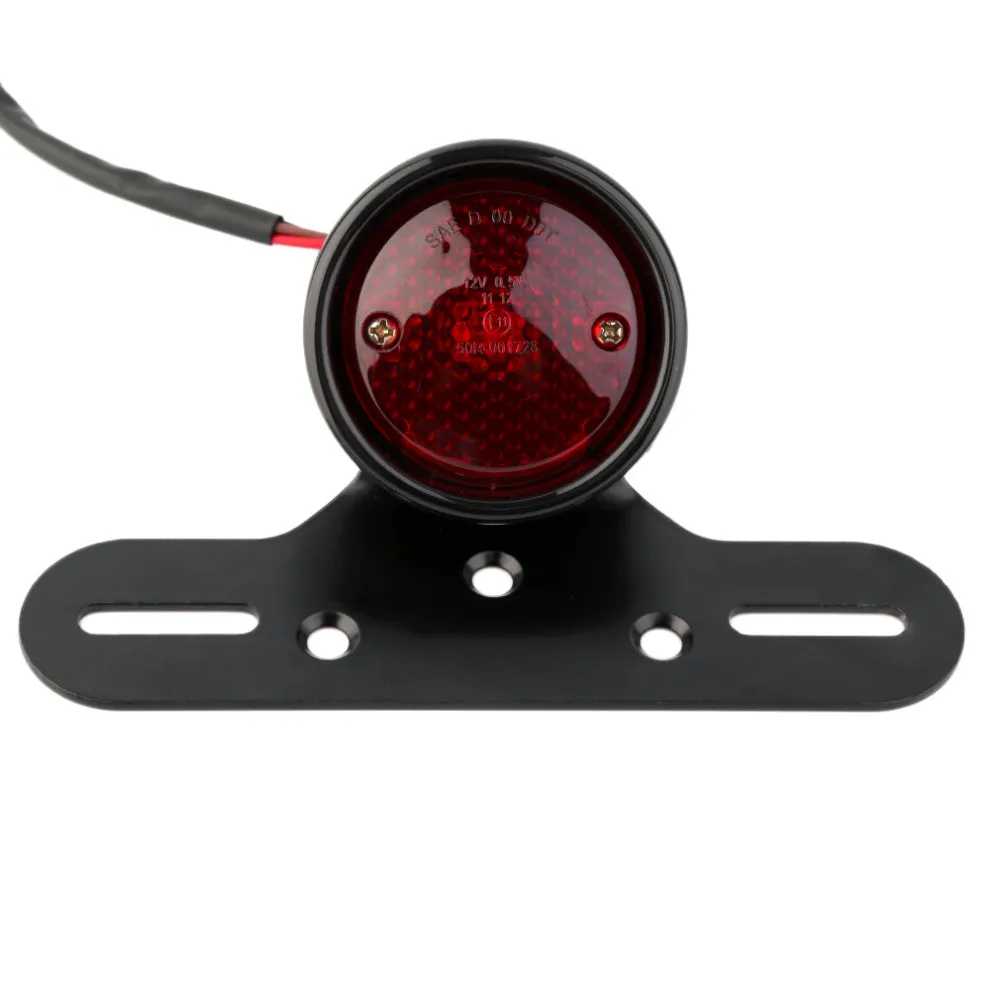 Motorcycle License Plate Rear Light Metal 12V Taillights For ATV Cafe ...