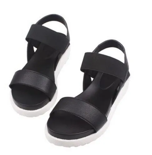 Mulheres Sandálias Mulheres Sapatos de Verão Peep-Toe Sapatos Lisos Sandálias Romanas Mujer Sandalias Ladies Flip Flops Sandal Calçado