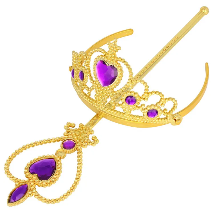 Colore oro Forcine Tiara Principessa Accessori Cosplay strass Bambini Corona Capelli Diademi Accessori capelli bambini IB296