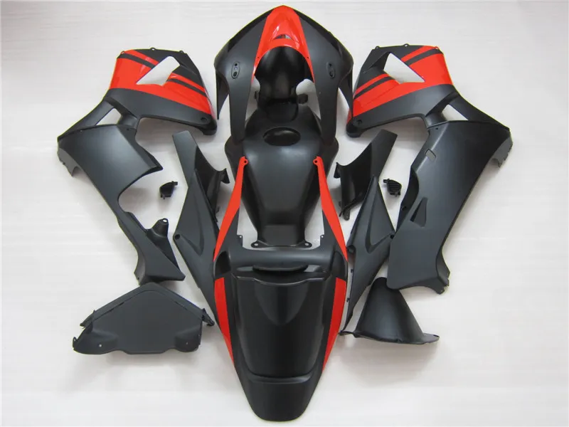 3 Present New Hot ABS Motorcykel Fairing Kits 100% Fit för Honda CBR600RR F5 2005 2006 CBR600 600RR 05 06 Kroppsarbetet Nice svart och rött