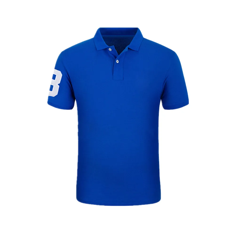 2018 Ny ankomst mode män polo skjorta märke kläder polo män camisa masculina bomull andningsbara yachting häst män polo