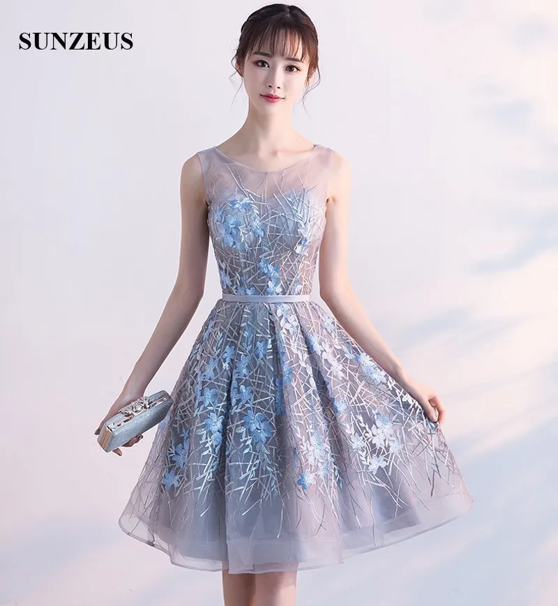 Vestidos de graduación Junior High Sheer Tulle Neck Sexy See-through Corset Vestido de fiesta corto Vestidos de graduación Junior High Sheer Tulle Neck Sexy See-through Corset Vestido de fiesta corto