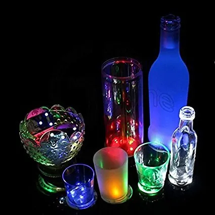 Novelty Lighting Led Coaster Blinkande Bulb Flaska Hookah Cup Mat Färgglada Ljus upp för Club Bar Home Party