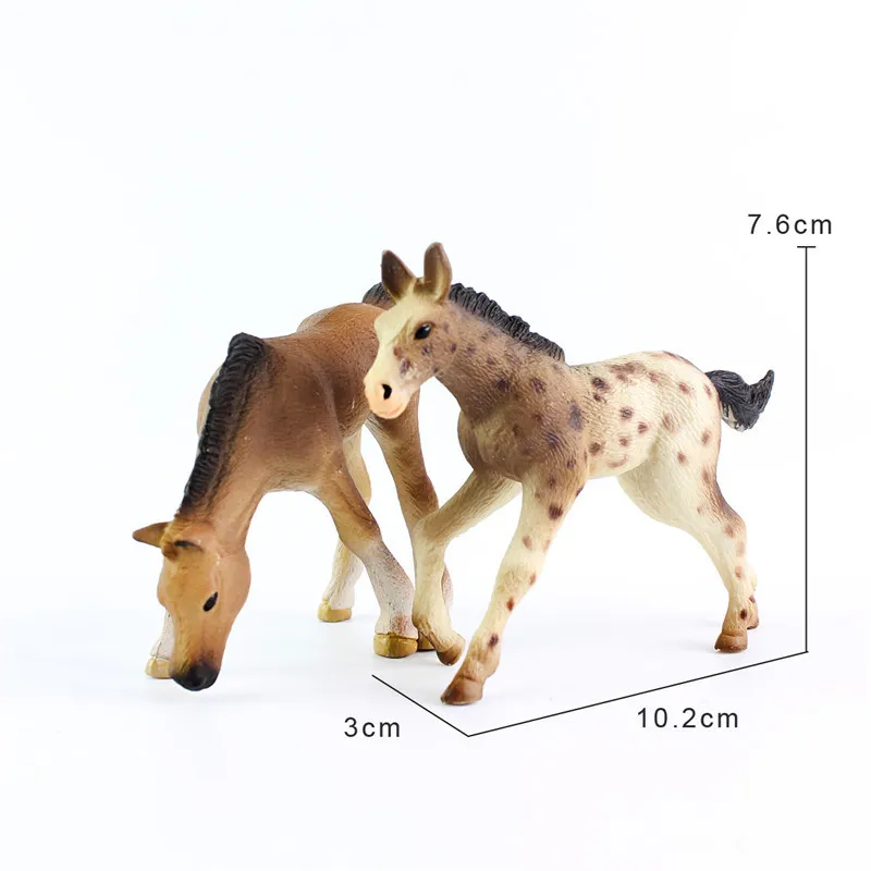 4 estilo figura caballo sólida pvc juguetes Mini imitación de animales juguetes modelo 4.5-12cm para regalos del día de hildren