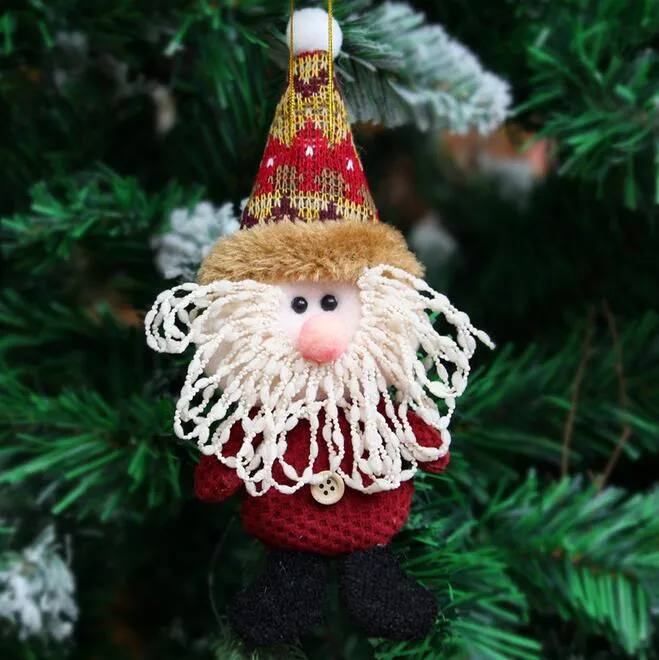 Święty Mikołaj śnieżny człowiek lalki świąteczne dekoracje xmas drzewo gadżety ozdoby lalki prezent świąteczny G666