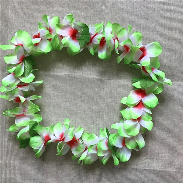 10Opcs Colourful Artificial Hawaiian Flower Leis Wedding Party Decoration Flower Necklace Garland