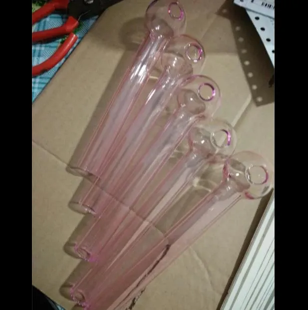 Rosa mixer bongs tillbehör transparent oljebrännare glasrör vattenrör glas rör oljeriggar rökning med droppglasbongar a