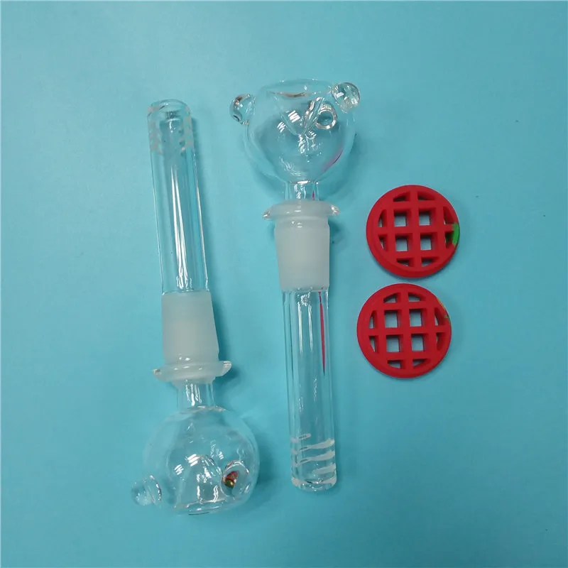 RASTA MINI SILICONE WATERBONSTEN TEN KLEUREN MET 14 MM Glas Set Waterleidingen Onbreekbare Bongs Bubbler Pipes