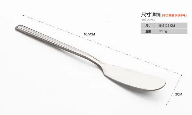 500 pçs utensílio de aço inoxidável talheres faca de manteiga queijo sobremesa geléia espalhador ferramenta de café da manhã #5727