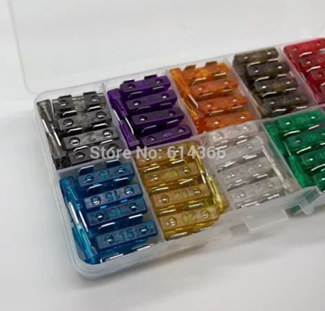 Auto Automotive Auto Boot Truck Blade Fuse Box Assortiment 2A 3A 5A 7.5A 10A 15A 20A 25A 30A 35A