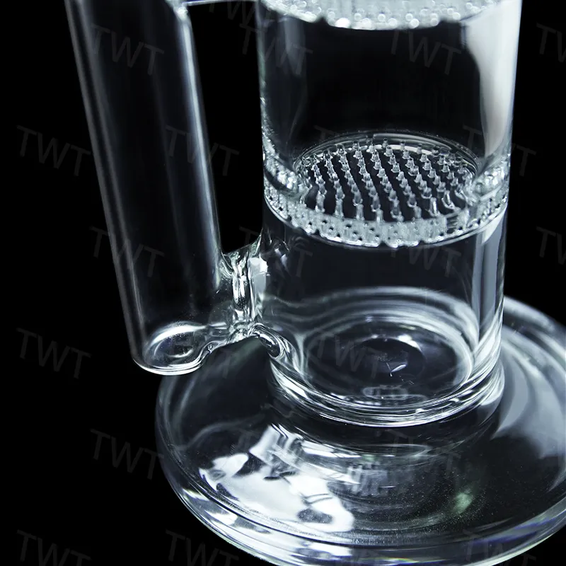 Großhandel Marke Shishs Glass Bong Percolator Oil Rigs Glaswasserrohre 3 Waben und Vogelkäfig Bubbler 18,8 mm Joint Recycler Asche Katze