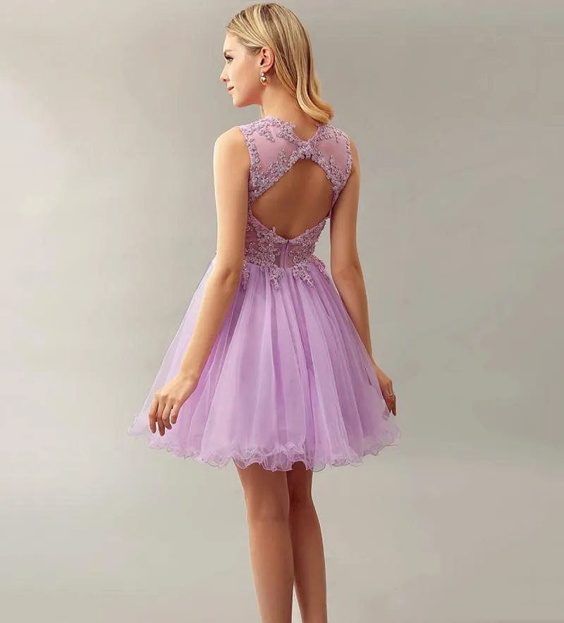 Light purple bridesmaid dresses short online