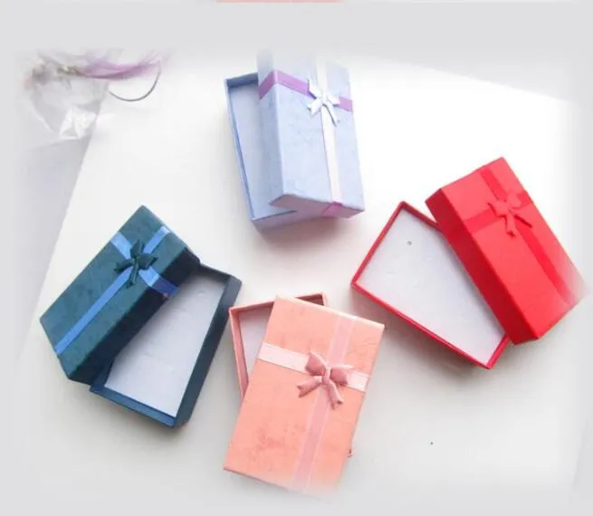 Geassorteerde kleuren Sieraden Sets Display Box Ketting Oorbellen Ring Box 5 * 8 Verpakking Geschenkdoos Gratis verzending G191