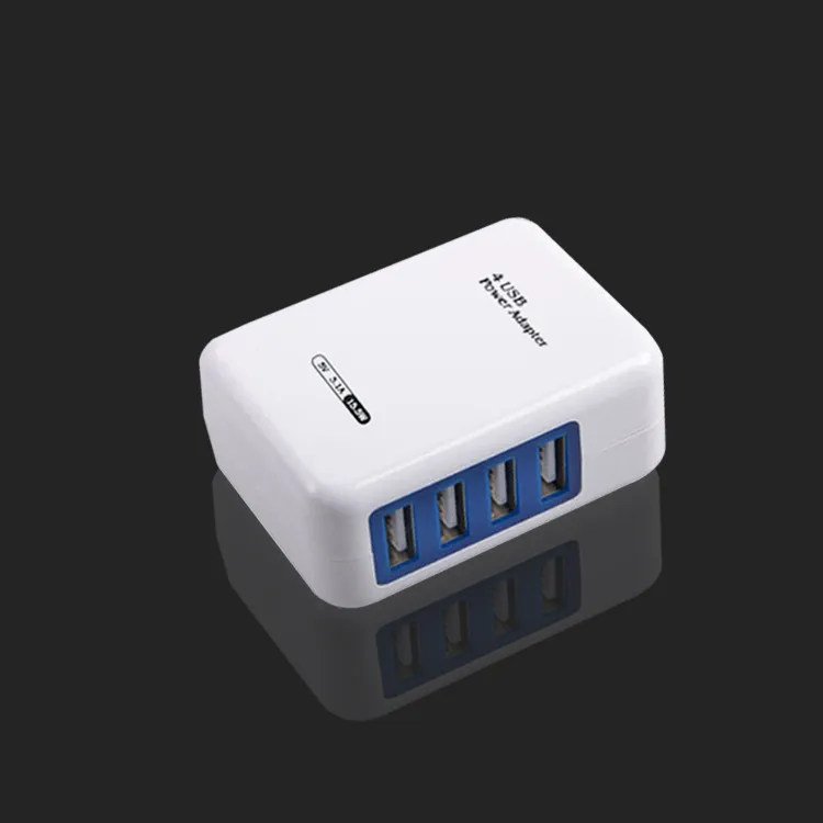 US EU Plug 4 ports USB chargeurs muraux 5V 3.1A chargeur adaptateur voyage pratique adaptateur secteur téléphone chargeur portable pour téléphone portable