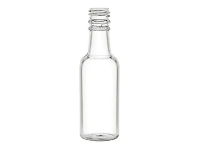 Mini Liquor Bottles 50ml Clear mini empty plastic Wine shot bottles Black