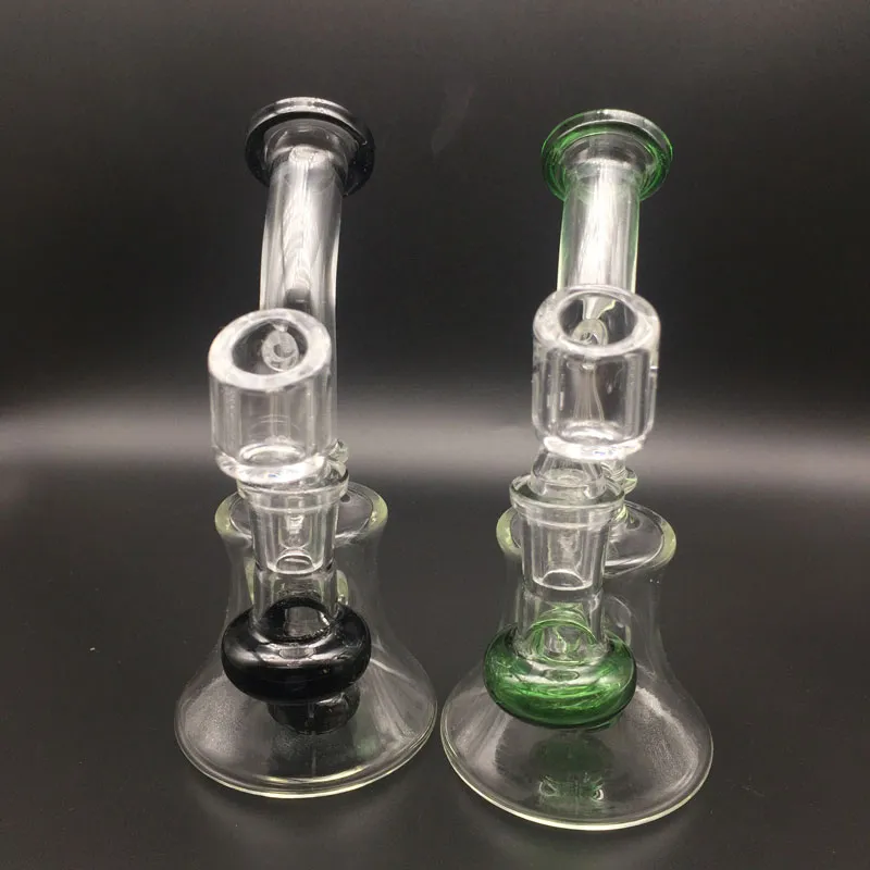 6 inch Glass Bongs Oil Rigs With Free 4mm Thick Quartz Banger Nail 14mm Female Heady Beaker Bong Dab Rigs Water Pipes