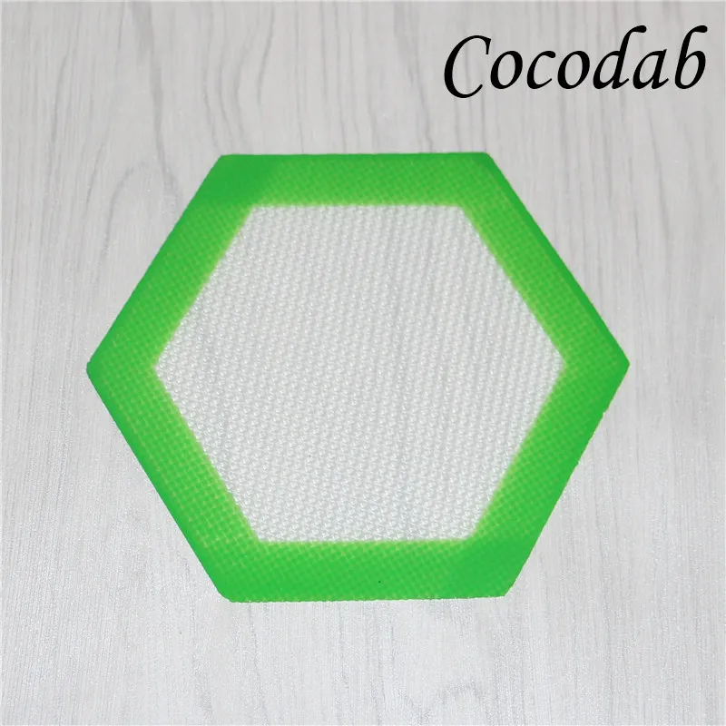 Small Hexagon Dabber Sheets Bho Concentrates Wax NonStick Pad Silicone Mats Wax Snijplaat Silicone Fiberglas Bakken Mat Gebak DHL