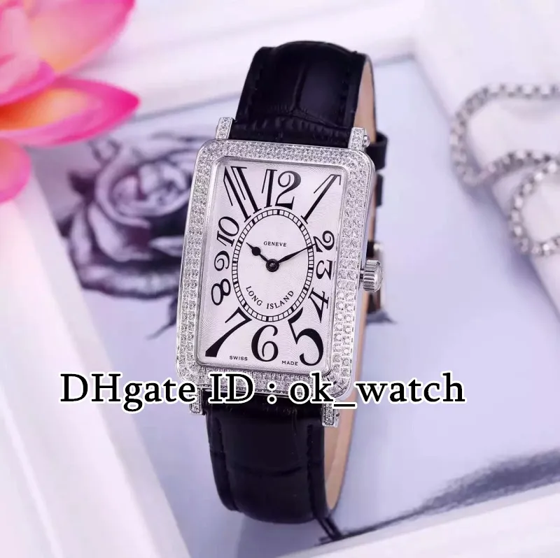 Orologi da donna al quarzo LONG ISLAND 902 QZ D di alta qualità nuovi Orologi da donna al quarzo con quadrante bianco quadrante bianco cinturino in pelle nera Orologi moda donna 9 colori