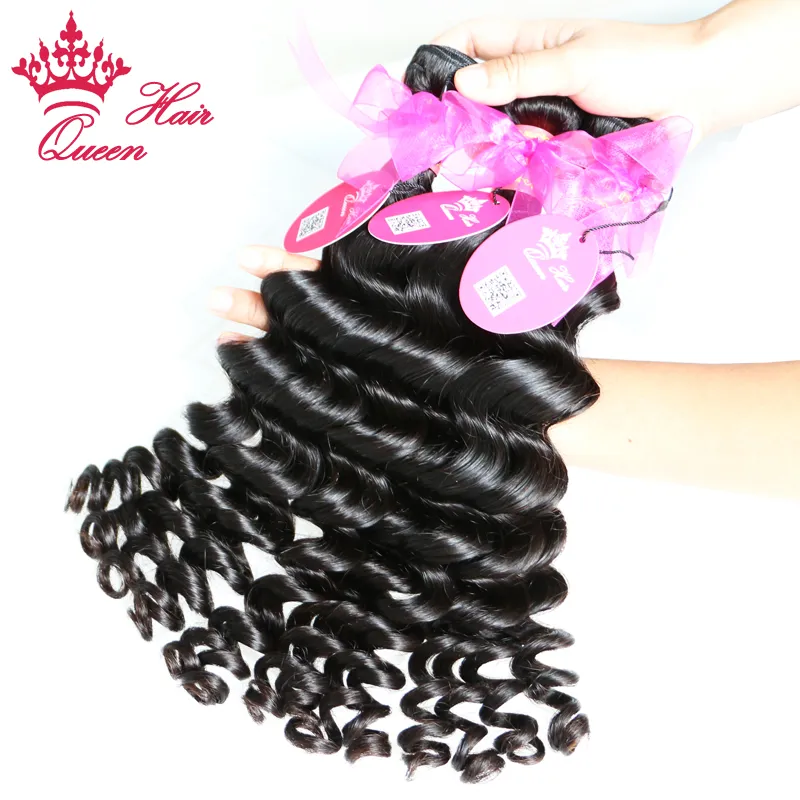 Produtos de cabelo rainha 100 cabelo virgem brasileiro mais onda 100 extensões de cabelo humano lot DHL rápido 8752150