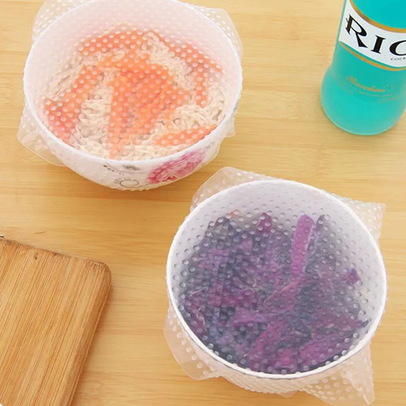 sigillo sottovuoto per alimenti magici cibo multifunzionale conservazione fresca involucro di plastica Involtini di cibo riutilizzabili in silicone trasparente