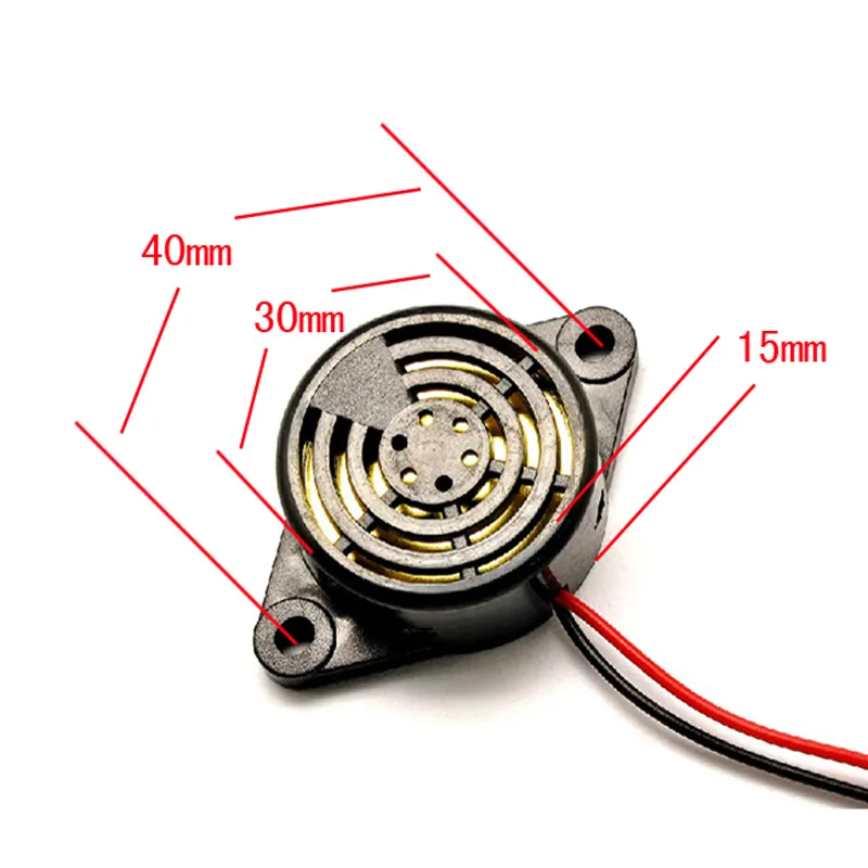 New Wired High-Decibel 95DB DC 3-24V Piezo Electronic Tone Big Sound Voice Buzzer Alarm Siren For Home Security System