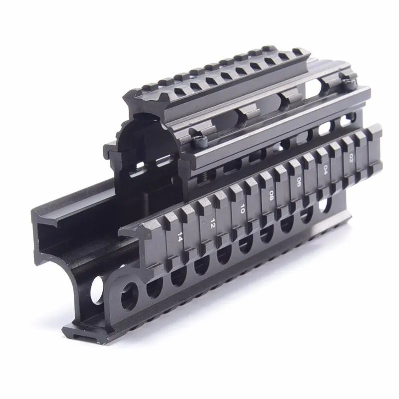 Yugo M70 AK Quad Rail Drop In Handguard Cuatro Picatinny Rails Para