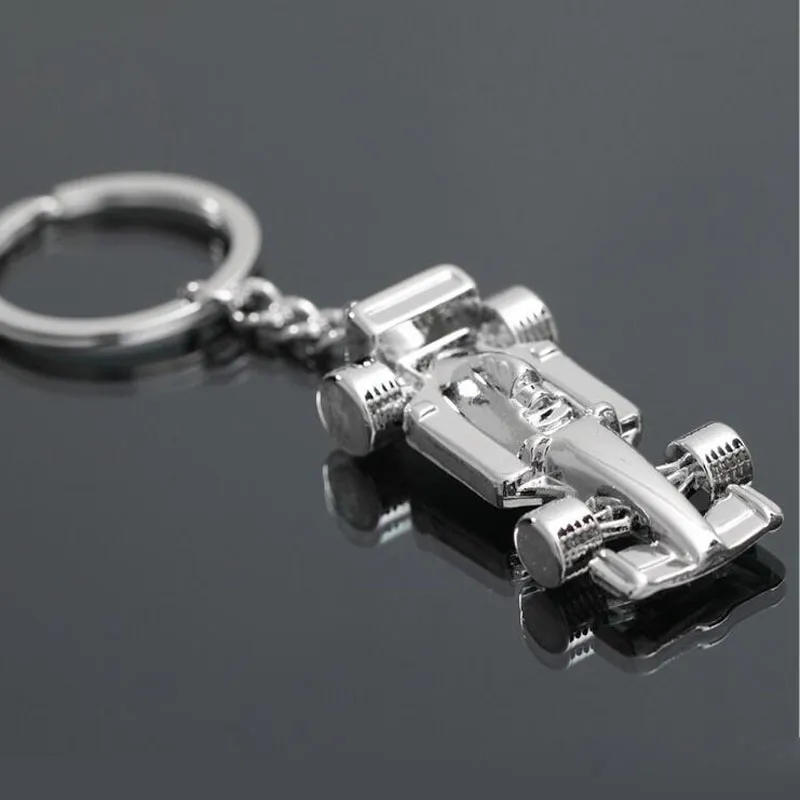 3D F1 Formule Un Course Modèle De Voiture De Course Pendentif En Alliage De Zinc Brillant Porte-clés Porte-clés Cadeau Fête Saveur Charme Sac Titulaire ZA2842