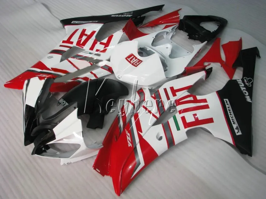Przewody ABS Plastikowe Wróżki do Yamaha YZF R6 08 09 10 11-15 Czerwony Biały Czarny Wtrysk Mold Kit YZFR6 2008-2015 YT29