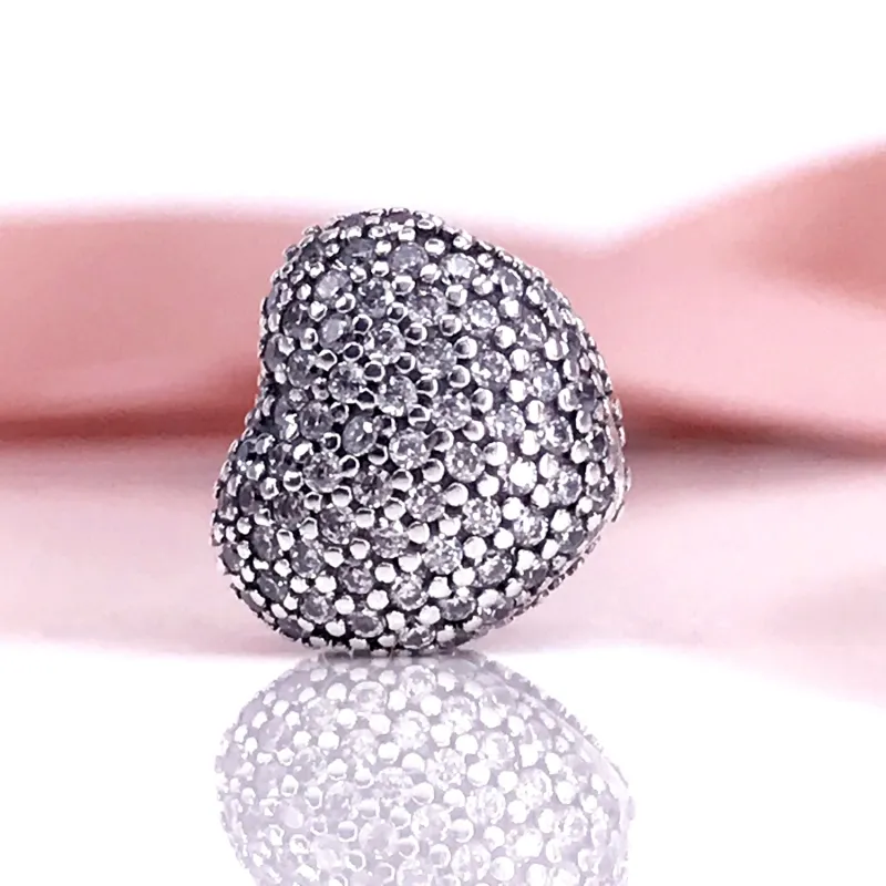 Classics Design Wholesale Authentic 925 Sterling Silver Pave Open My Heart Charm Clip Fits For DIY Style Jewelry Bracelets 791427CZ From 15 21 DHgate