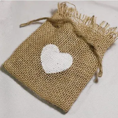 Candy Bag Burlap Jute Gift Bag Wedding Party Favor Gunny Bags